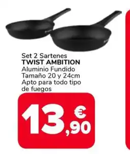 Supeco TWIST AMBITION Set 2 Sartenes oferta