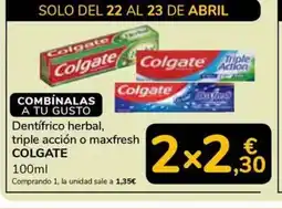 Supeco COLGATE Dentifrico herbal, triple acción o maxfresh oferta