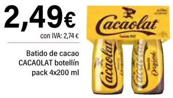 Cash Ifa CACAOLAT Batido de cacao botellín oferta