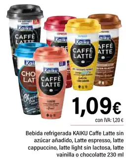 Cash Ifa KAIKU Bebida refrigerada Caffe Latte sin azúcar añadido, Latte espresso latte cappuccino latte light sin lactosa oferta