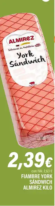 Cash Ifa ALMIREZ Fiambre york sandwich oferta