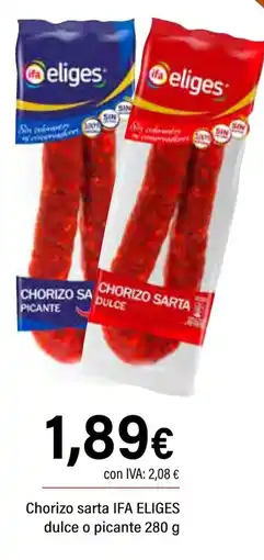 Cash Ifa IFA ELIGES Chorizo sarta dulce o picante oferta