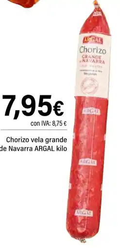 Cash Ifa ARGAL Chorizo vela grande de Navarra oferta