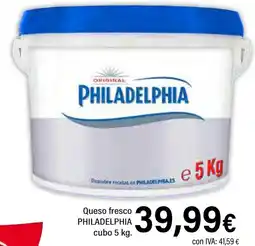 Cash Ifa PHILADELPHIA Queso fresco cubo oferta