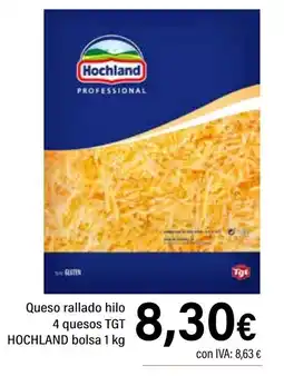 Cash Ifa HOCHLAND Queso rallado hilo 4 quesos TGT oferta