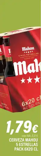 Cash Ifa MAHOU Cerveza 5 estrellas oferta