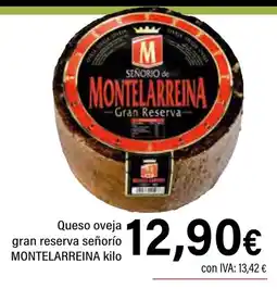Cash Ifa MONTELARREINA Queso oveja gran reserva señorío oferta