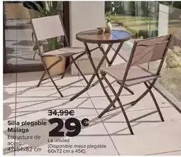 Carrefour Silla plegable malaga oferta