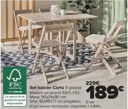 Carrefour Set balcon corfu oferta