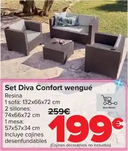 Carrefour Set diva confort wengue oferta