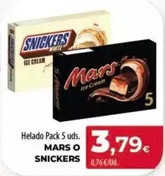 Spar Tenerife Snickers - helado pack 5 uds oferta