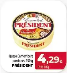 Spar Tenerife Président - queso camembert porciones oferta