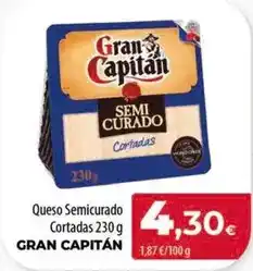 Spar Tenerife Gran capitán - queso semicurado cortadas oferta