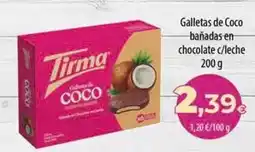 Spar Tenerife Tirma - galletas de coco banadas en chocolate c/leche oferta