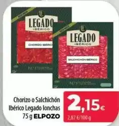Spar La Palma Elpozo - chorizo oferta