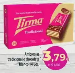 Spar La Palma Tirma - ambrosías tradicional o chocolate blanco oferta