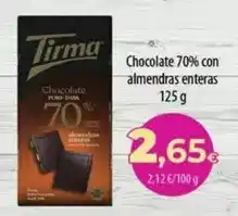 Spar La Palma Tirma - chocolate 70% con almendras enteras oferta