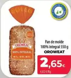 Spar La Palma Oroweat - pan de molde 100% integral oferta