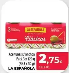Spar La Palma La española - aceitunas r/anchoa oferta