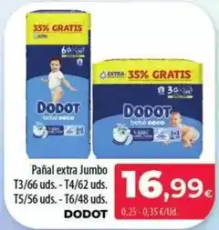 Spar La Palma Dodot - pañal extra jumbo oferta