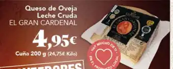 Gadis EL GRAN CARDENAL Queso de Oveja Leche Cruda oferta