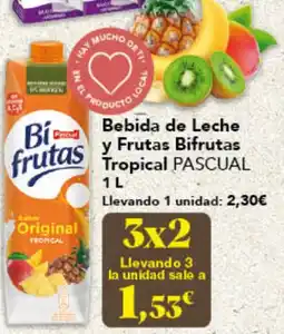Gadis PASCUAL Bebida de Leche y Frutas Bifrutas Tropical oferta