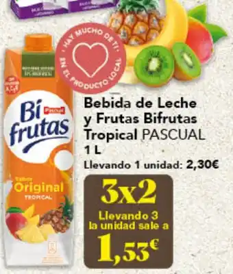 Gadis PASCUAL Bebida de Leche y Frutas Bifrutas Tropical oferta