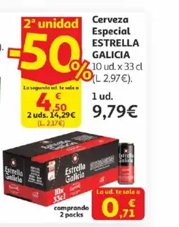 Alcampo ESTRELLA GALICIA Cerveza Especial oferta