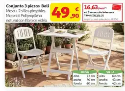 Alcampo Conjunto 3 piezas Bali oferta