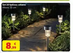 Alcampo Set 10 balizas solares oferta