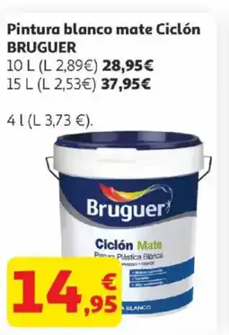 Alcampo BRUGUER Pintura blanco mate Ciclón oferta