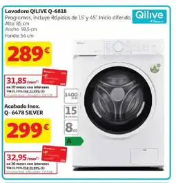 Alcampo QILIVE Lavadora Q-6818 oferta