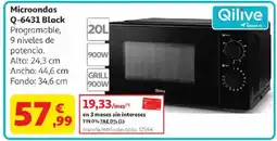 Alcampo QILIVE Microondas Q-6431 Black oferta