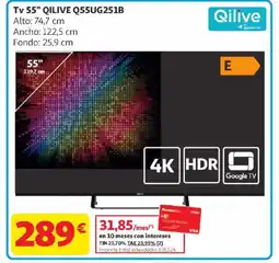 Alcampo QILIVE Tv 55" Q55UG251B oferta