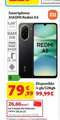 Alcampo XIAOMI Redmi A5 Smartphone oferta