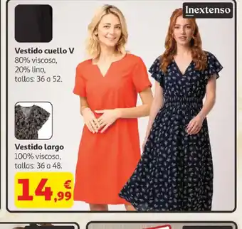 INEXTENSO Vestido cuello V