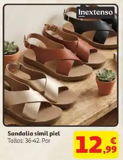 Alcampo INEXTENSO Sandalia símil piel oferta