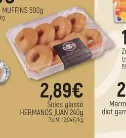 CoMarket HERMANOS JUAN Soles glassé oferta