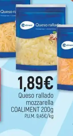 CoMarket COALIMENT Queso rallado mozzarella oferta