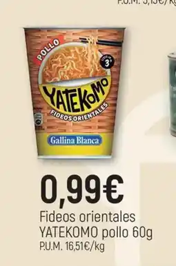 CoMarket YATEKOMO Fideos orientales pollo oferta