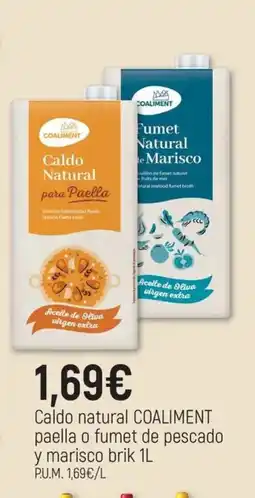 CoMarket COALIMENT Caldo natural paella o fumet de pescado. y marisco oferta