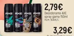 CoMarket AXE Desodorante spray gama oferta