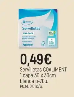 CoMarket COALIMENT Servilletas 1 capa oferta