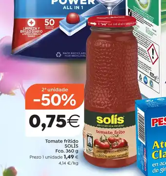 Supermercados Aquí SOLIS Tomate fritido oferta