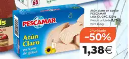 Supermercados Aquí PESCAMAR Atún claro en aceite oferta