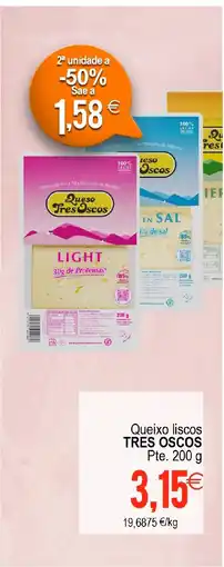 Supermercados Aquí TRES OSCOS Queixo liscos oferta