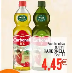 Supermercados Aquí CARBONELL Aceite oliva 0,4°/1° oferta