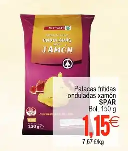 Supermercados Aquí SPAR Patacas fritidas onduladas xamón oferta