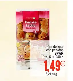 Supermercados Aquí SPAR Pan de leite con pebidas oferta