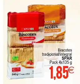 Supermercados Aquí SPAR Biscotes tradicional/integral oferta